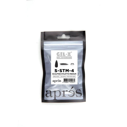 Apres Gel-X Sculpted STILETTO MEDIUM Refill Bags, Size #4, 98454 OK0715MD