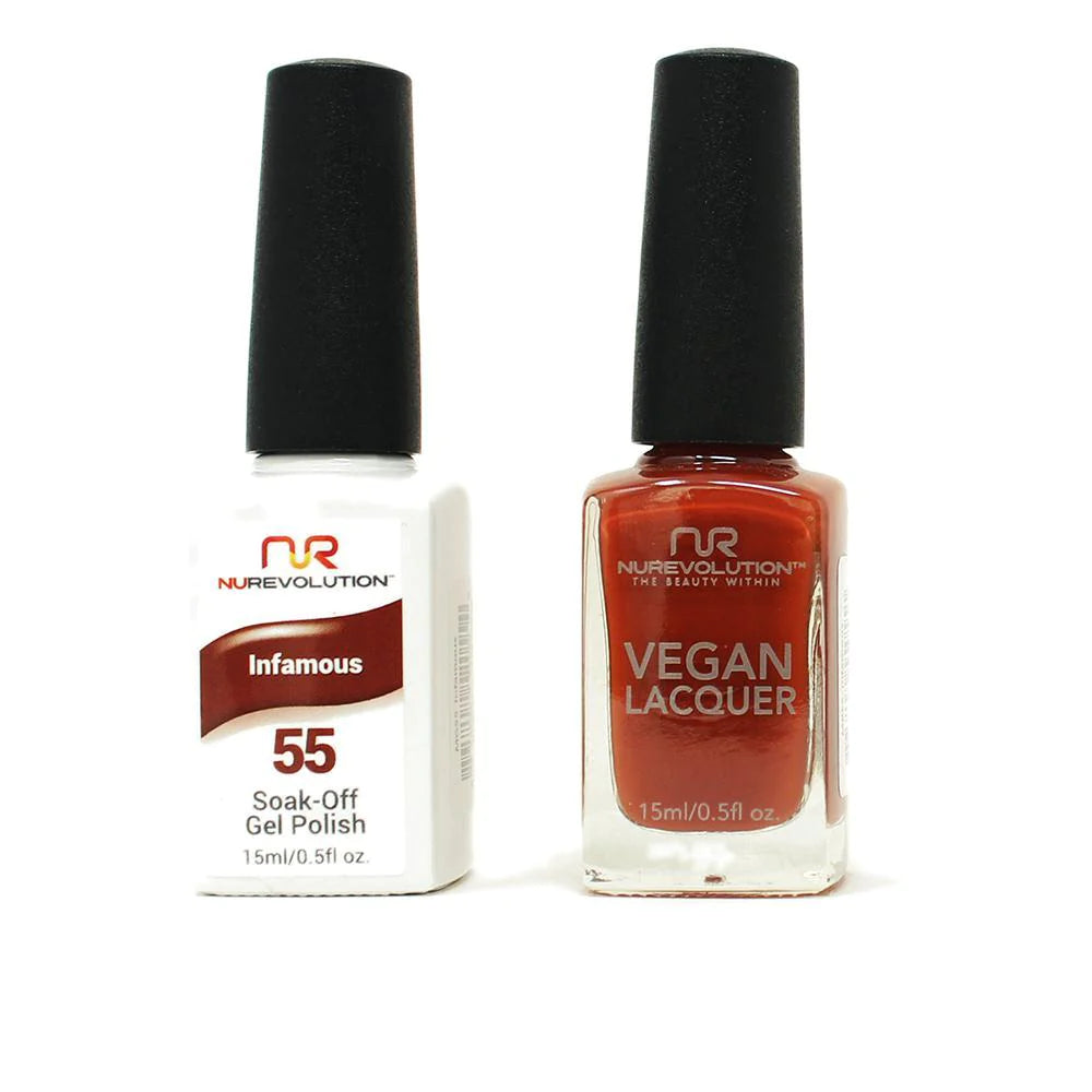 NuRevolution Gel Polish + Nail Lacquer, 055, Infamous OK0425VD