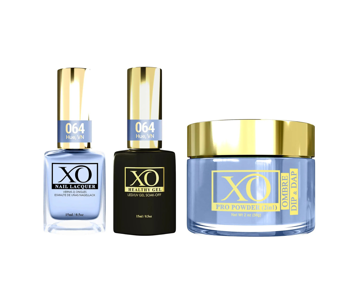 XO 4in1 Acrylic/Dipping Powder + Gel Polish + Nail Lacquer, 064