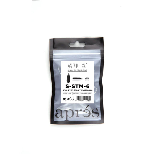 Apres Gel-X Sculpted STILETTO MEDIUM Refill Bags, Size #6, 98456 OK0715MD