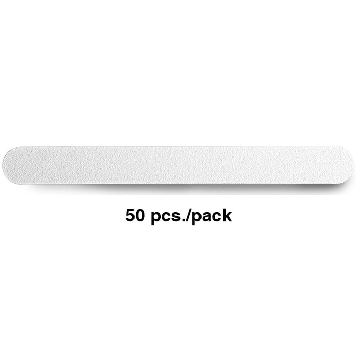 Cre8tion Disposable Mini Nail File Wood Center White, Grit 100/100, CASE (Pk: 100 packs/case)