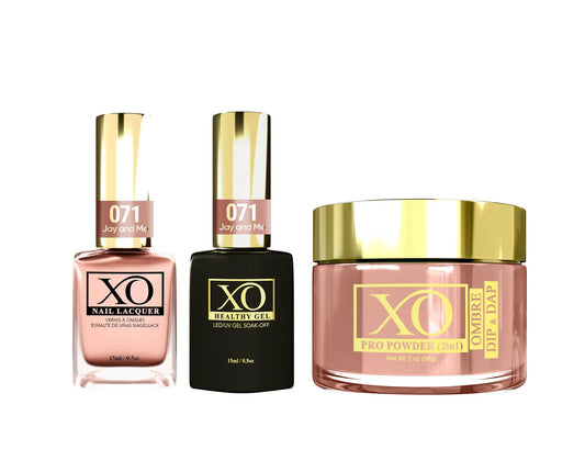 XO 4in1 Acrylic/Dipping Powder + Gel Polish + Nail Lacquer, 071