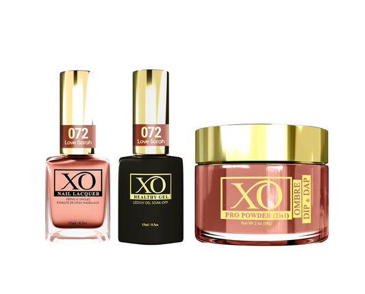 XO 4in1 Acrylic/Dipping Powder + Gel Polish + Nail Lacquer, 072