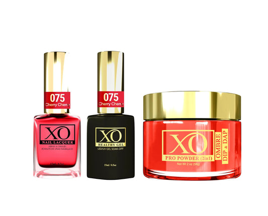 XO 4in1 Acrylic/Dipping Powder + Gel Polish + Nail Lacquer, 075