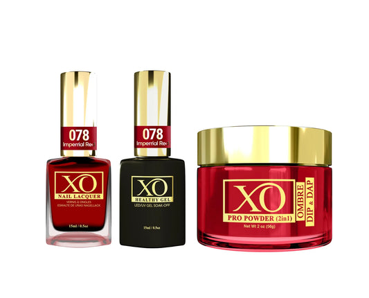 XO 4in1 Acrylic/Dipping Powder + Gel Polish + Nail Lacquer, 078