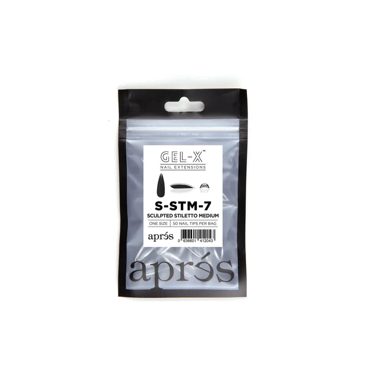 Apres Gel-X Sculpted STILETTO MEDIUM Refill Bags, Size #7, 98457 OK0715MD