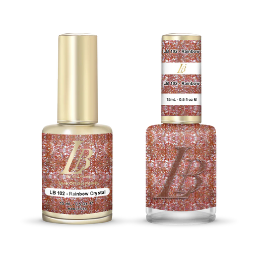 iGel Nail Lacquer & Gel Polish, LB Professional Collection, LB102, Raibow Crystal, 0.5oz