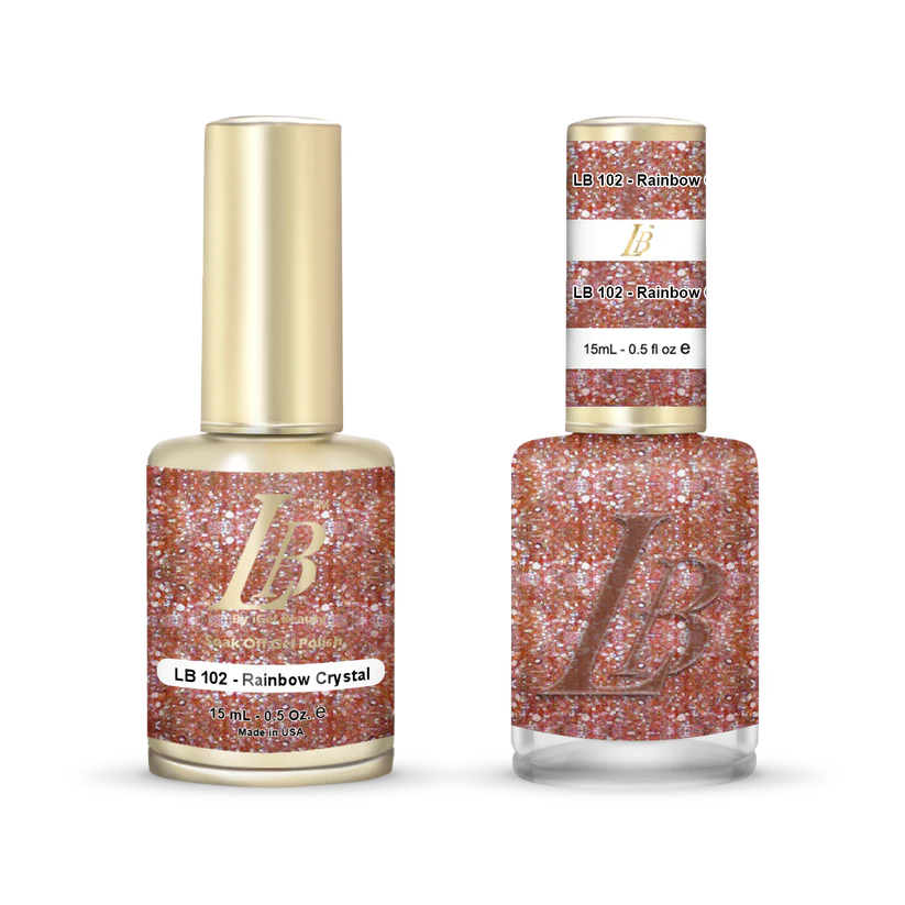iGel Nail Lacquer & Gel Polish, LB Professional Collection, LB102, Raibow Crystal, 0.5oz