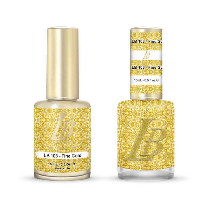 iGel Nail Lacquer & Gel Polish, LB Professional Collection, LB103, Fine Gold, 0.5oz