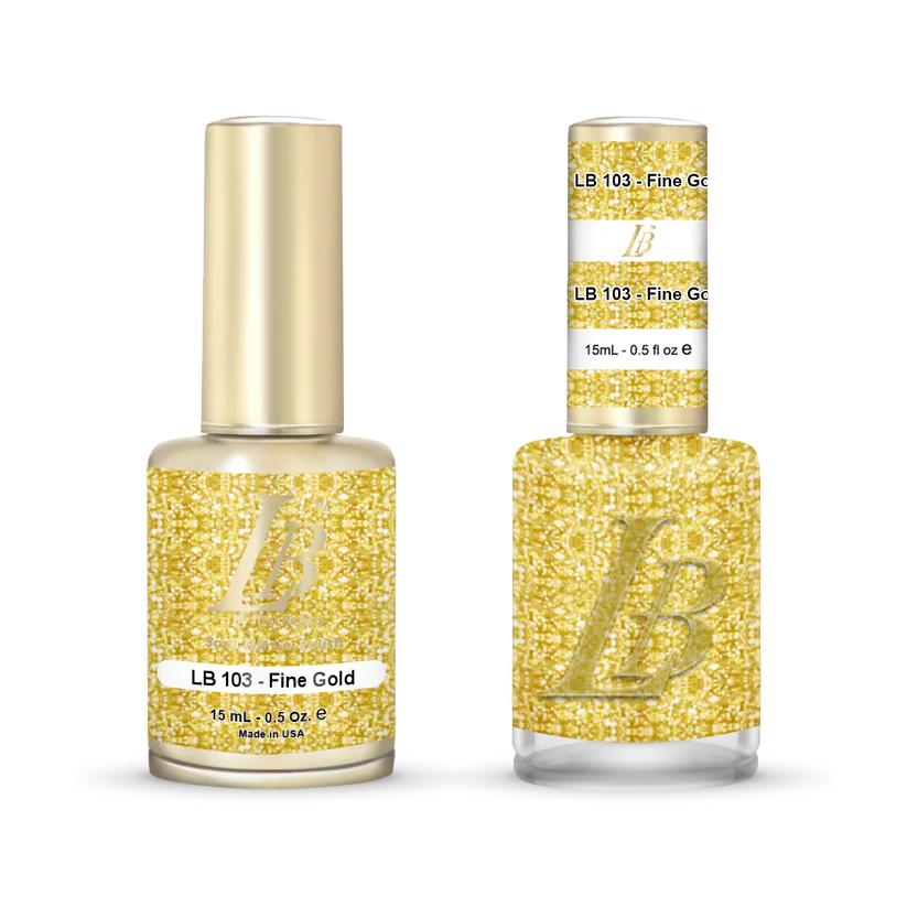 iGel Nail Lacquer & Gel Polish, LB Professional Collection, LB103, Fine Gold, 0.5oz