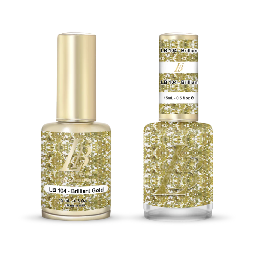 iGel Nail Lacquer & Gel Polish, LB Professional Collection, LB104, Brilliant Gold, 0.5oz