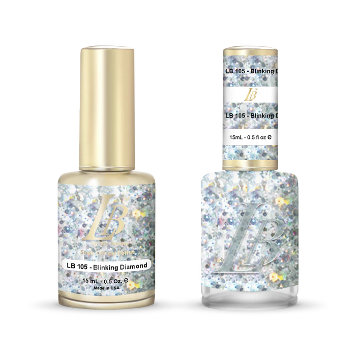 iGel Nail Lacquer & Gel Polish, LB Professional Collection, LB105, Blinking Diamond, 0.5oz