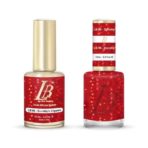 iGel Nail Lacquer & Gel Polish, LB Professional Collection, LB096, Dorothy's Slippers, 0.5oz