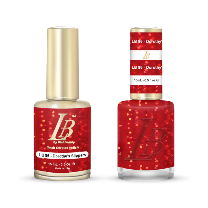 iGel Nail Lacquer & Gel Polish, LB Professional Collection, LB096, Dorothy's Slippers, 0.5oz