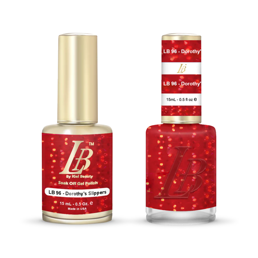 iGel Nail Lacquer & Gel Polish, LB Professional Collection, LB096, Dorothy's Slippers, 0.5oz