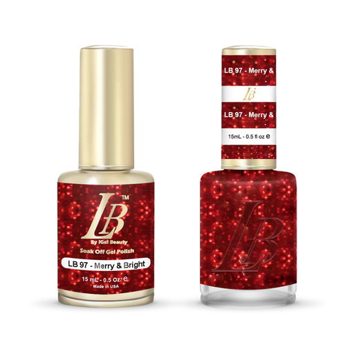 iGel Nail Lacquer & Gel Polish, LB Professional Collection, LB097, Merry & Bright, 0.5oz