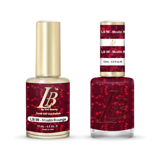 iGel Nail Lacquer & Gel Polish, LB Professional Collection, LB098, Moulin Roughe, 0.5oz
