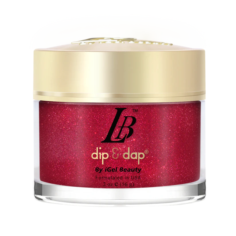 iGel Acrylic/Dipping Powder, LB Professional Collection, LB095, Sparkling Ruby, 2oz