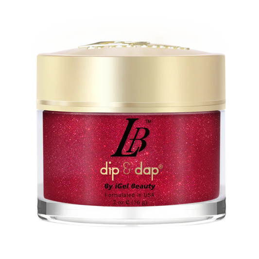 iGel Acrylic/Dipping Powder, LB Professional Collection, LB095, Sparkling Ruby, 2oz