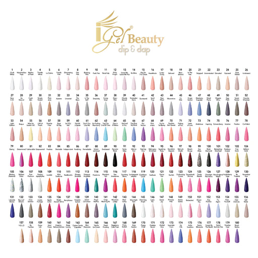 iGel Nail Lacquer & Gel Polish, LB Professional Collection, Color Chart, 0.5oz, 31403