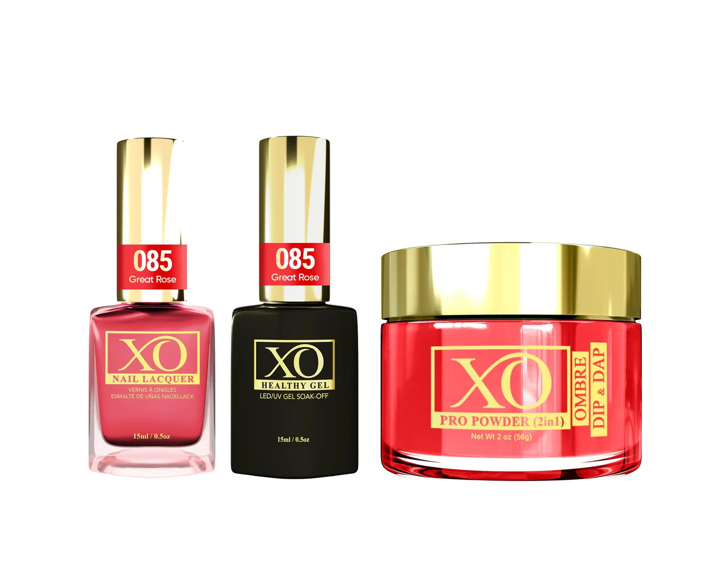 XO 4in1 Acrylic/Dipping Powder + Gel Polish + Nail Lacquer, 085