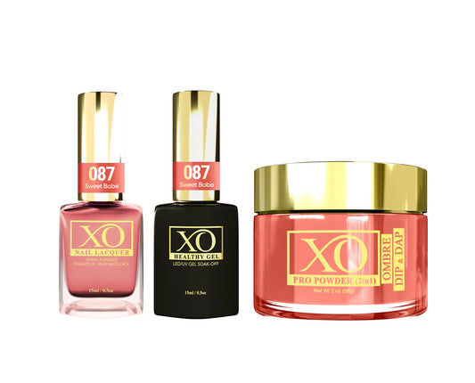 XO 4in1 Acrylic/Dipping Powder + Gel Polish + Nail Lacquer, 087