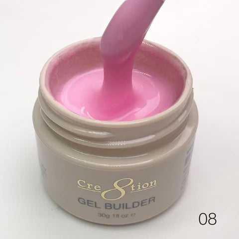 Cre8tion 1oz HEMA Free Overlay/Builder Gel in Jar (18 Colors) - 008