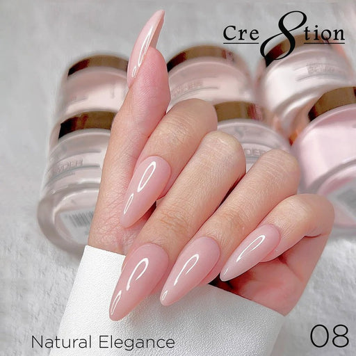 Cre8tion Acrylic Powder, Natural Elegance Collection, 08, 1.7oz
