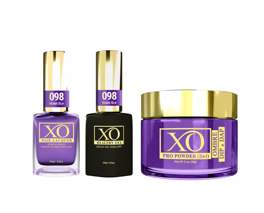 XO 4in1 Acrylic/Dipping Powder + Gel Polish + Nail Lacquer, 098