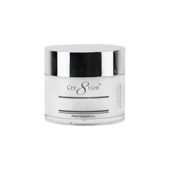 Cre8tion Acrylic Powder 1.7oz - Soft White (Pk: 6 pcs/box, 72 pcs/case)