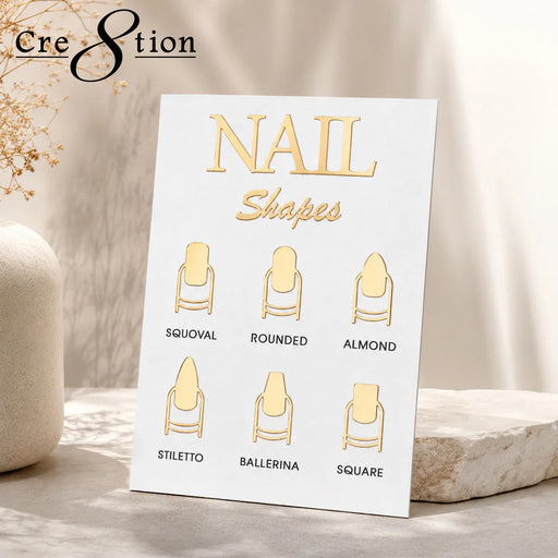 Cre8tion Acrylic Nail Shapes Display (Pk: 100 pcs/case) - SKU 10186