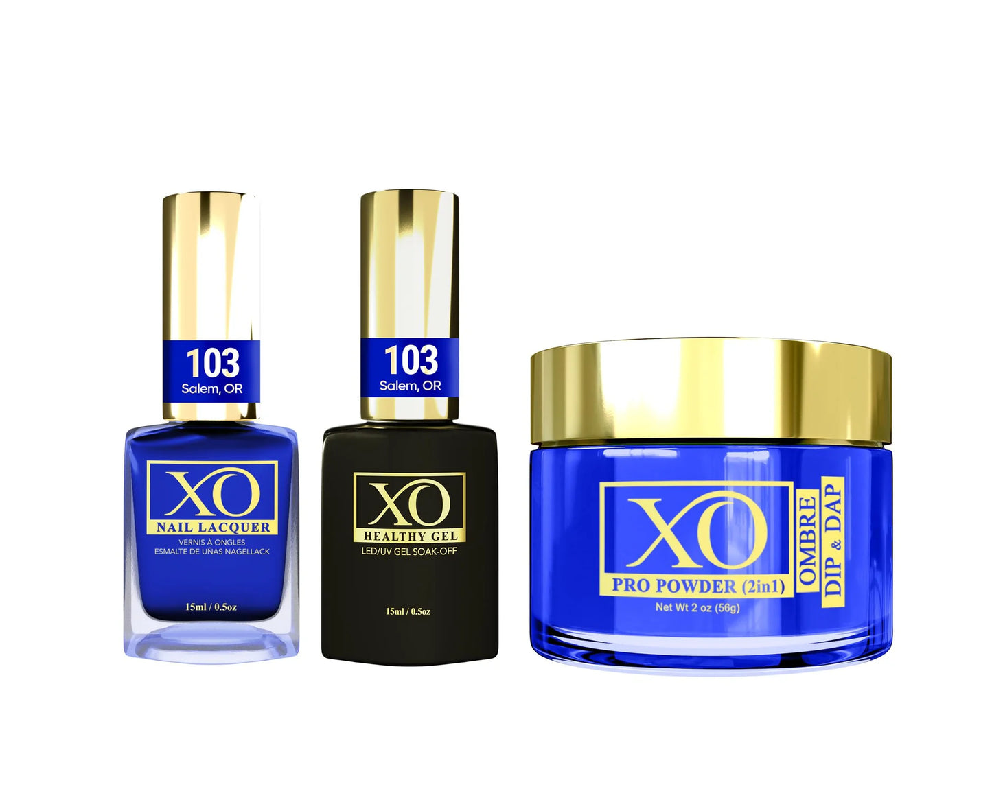 XO 4in1 Acrylic/Dipping Powder + Gel Polish + Nail Lacquer, 103