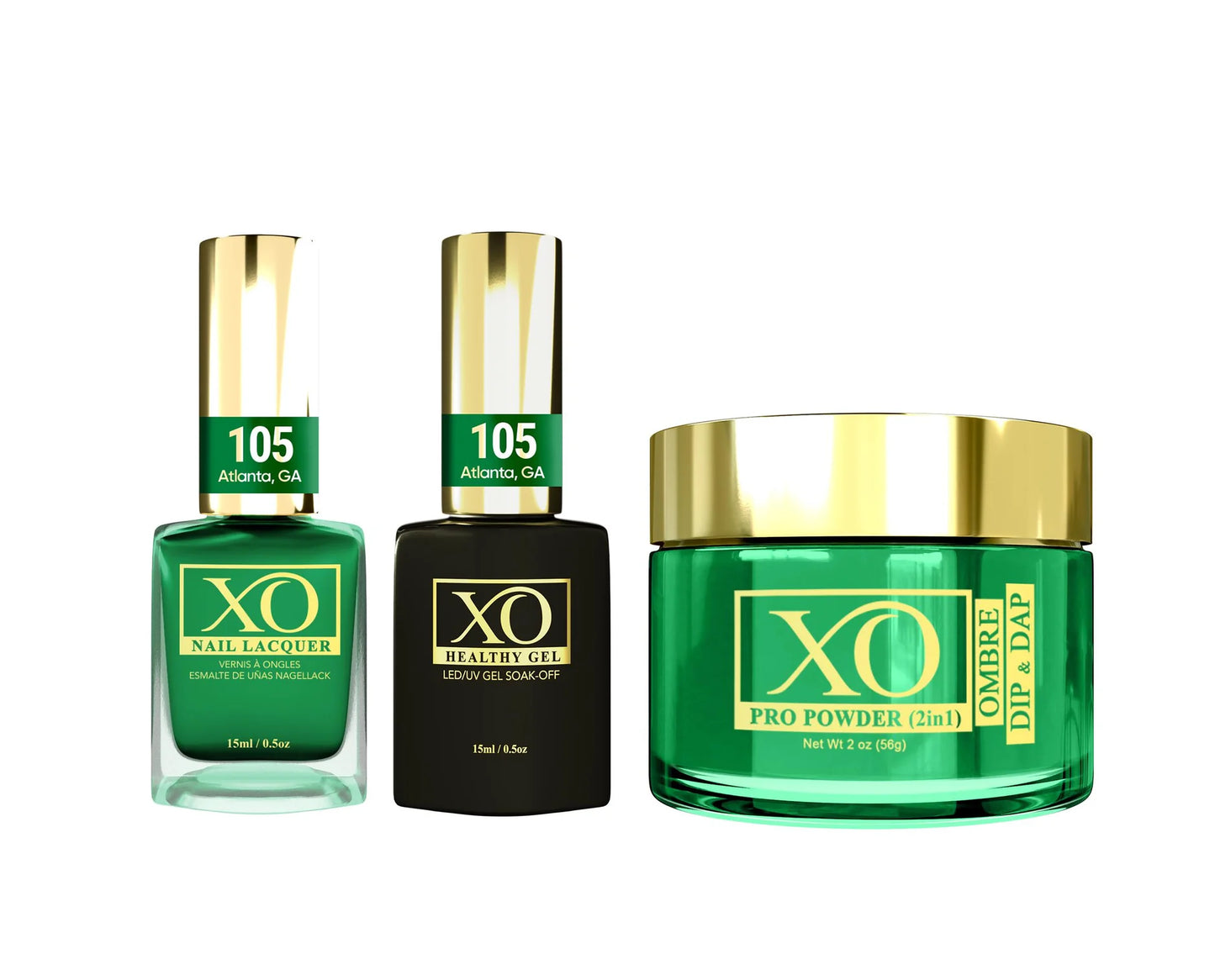 XO 4in1 Acrylic/Dipping Powder + Gel Polish + Nail Lacquer, 105