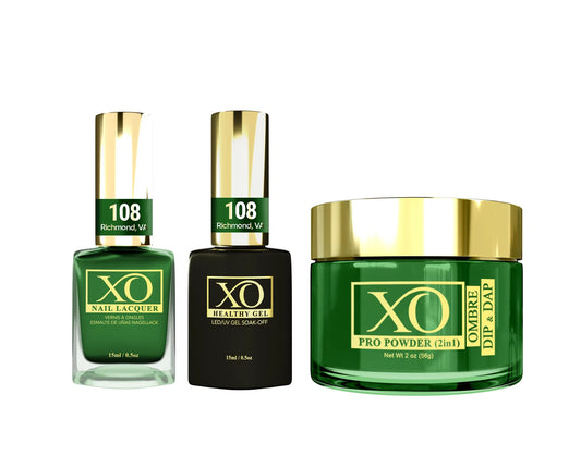 XO 4in1 Acrylic/Dipping Powder + Gel Polish + Nail Lacquer, 108