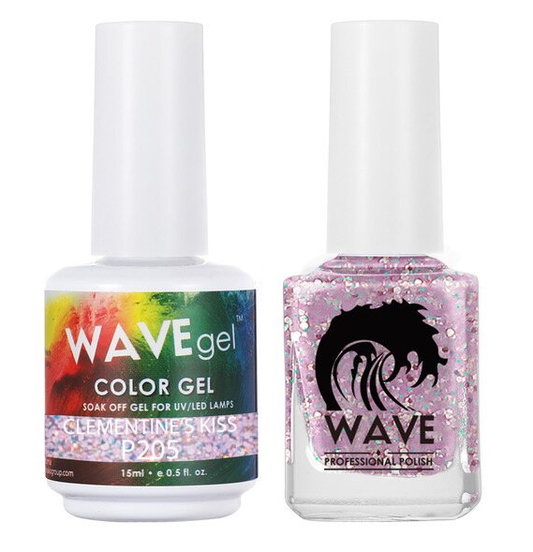 Wave Gel Nail Lacquer + Gel Polish, Simplicity Collection, 205, Clementine's Kiss, 0.5oz