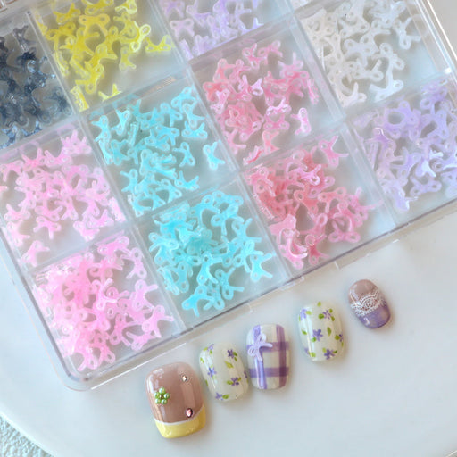 Cre8tion Nail Art Accessory - Jelly Small Bows #10, BOX