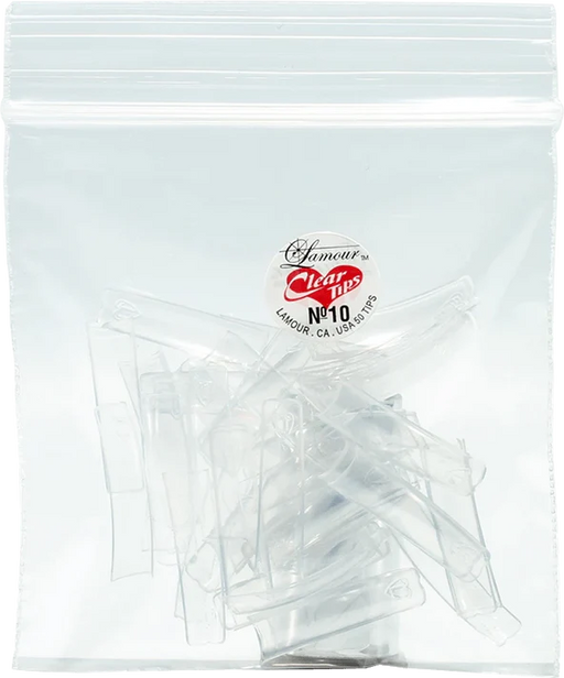 Lamour CLEAR Tips (BIG BAG), #10, 100 bags/Pack, 98374