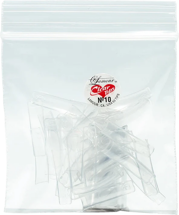 Lamour CLEAR Tips (BIG BAG), #10, 100 bags/Pack