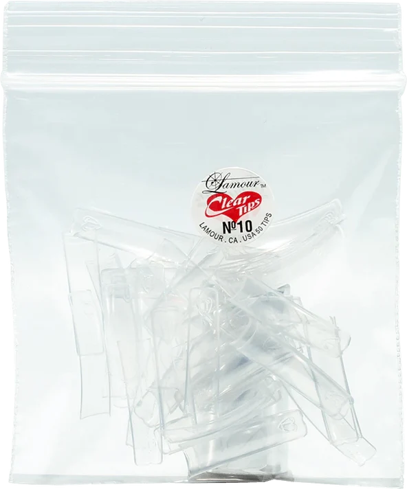 Lamour CLEAR Tips (BIG BAG), #10, 100 bags/Pack, 98374