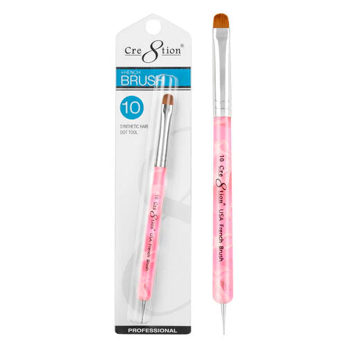 Cre8tion French Brush with Dot Tool, Size #10 (Pk: 100 pcs/case)