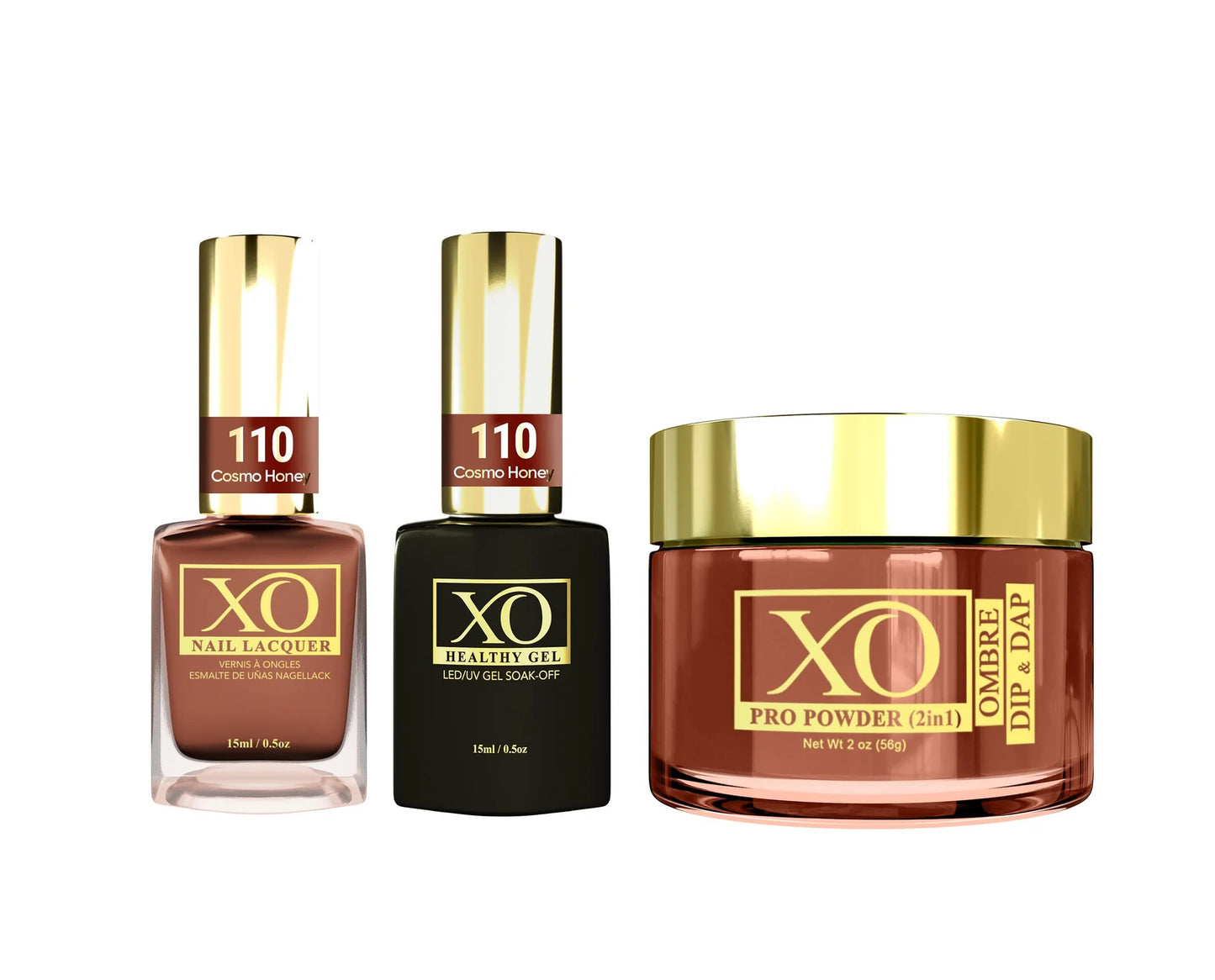 XO 4in1 Acrylic/Dipping Powder + Gel Polish + Nail Lacquer, 110