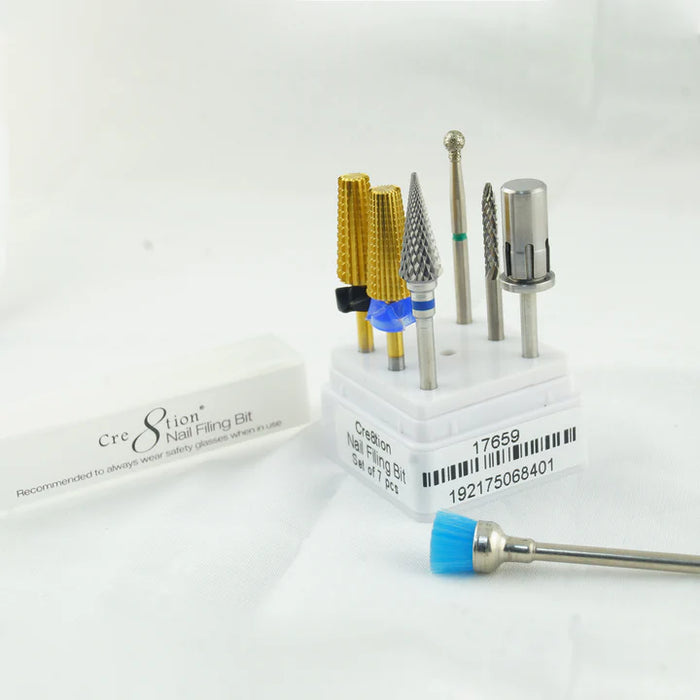 Cre8tion Nail Filing Bit Set of 7 pcs