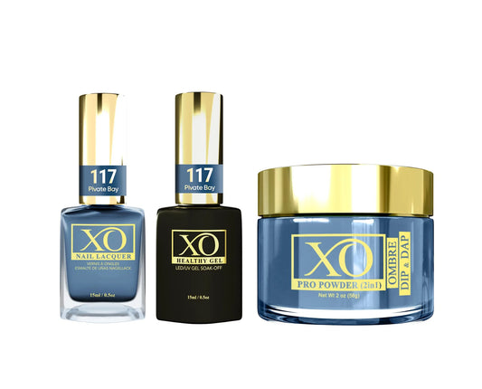 XO 4in1 Acrylic/Dipping Powder + Gel Polish + Nail Lacquer, 117