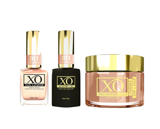 XO 4in1 Acrylic/Dipping Powder + Gel Polish + Nail Lacquer, 011