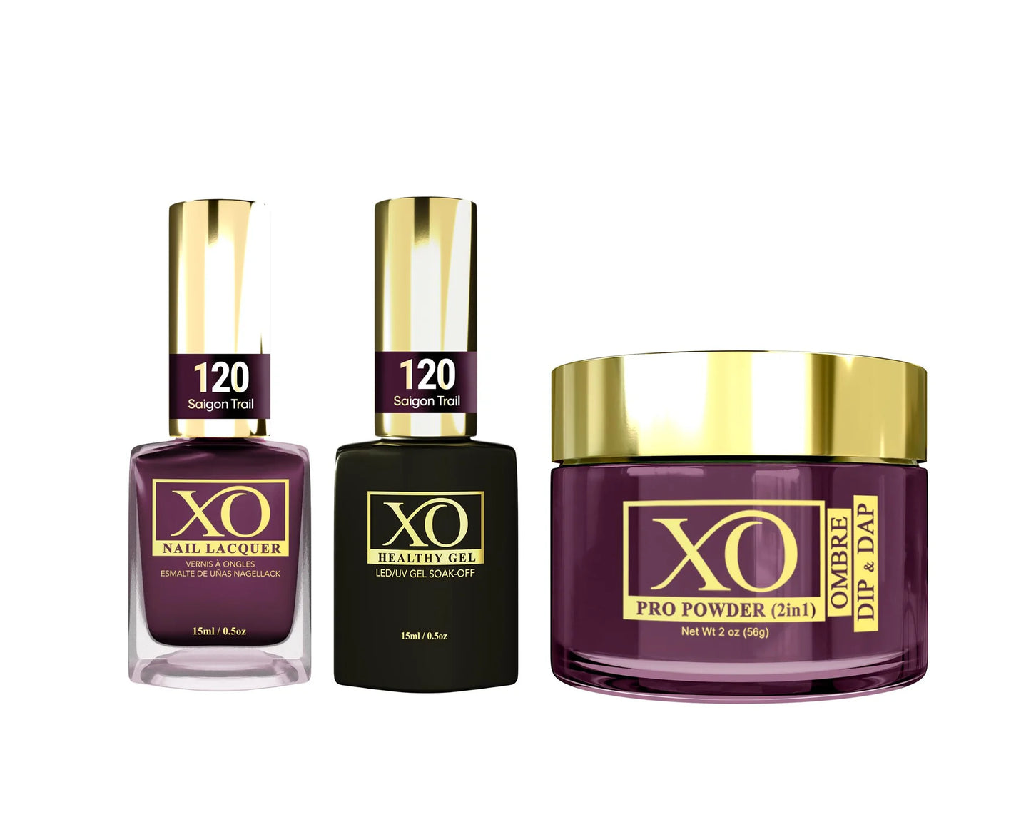 XO 4in1 Acrylic/Dipping Powder + Gel Polish + Nail Lacquer, 120