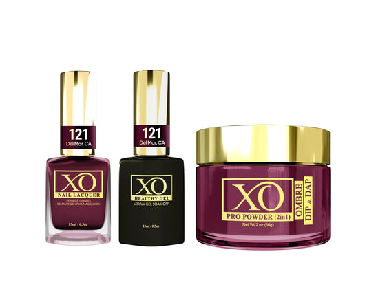 XO 4in1 Acrylic/Dipping Powder + Gel Polish + Nail Lacquer, 121