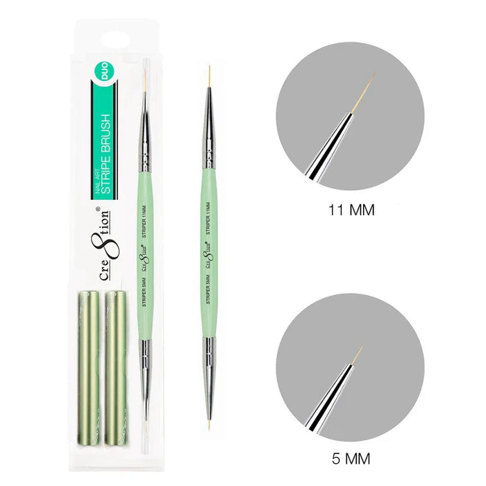 Cre8tion Gel Brush Mini Striper Duo (Pk: 5 pcs/pack, 150 pcs/box, 4 boxes/case)