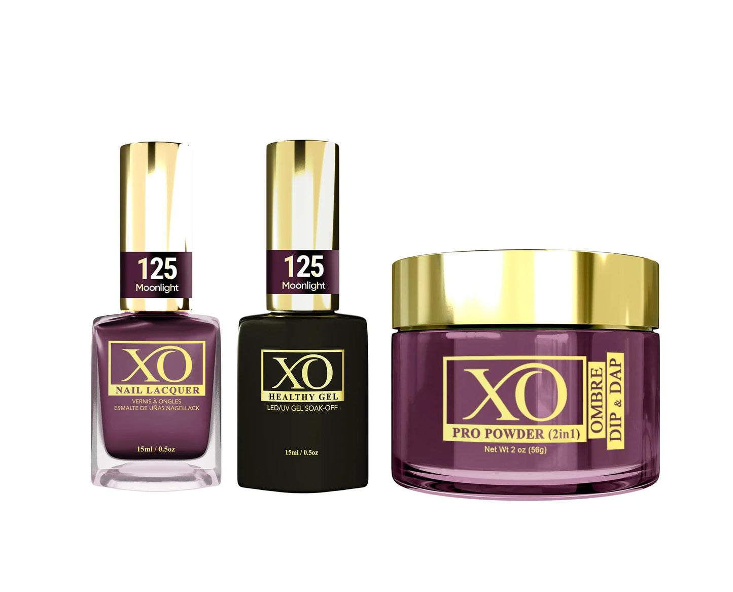 XO 4in1 Acrylic/Dipping Powder + Gel Polish + Nail Lacquer, 125