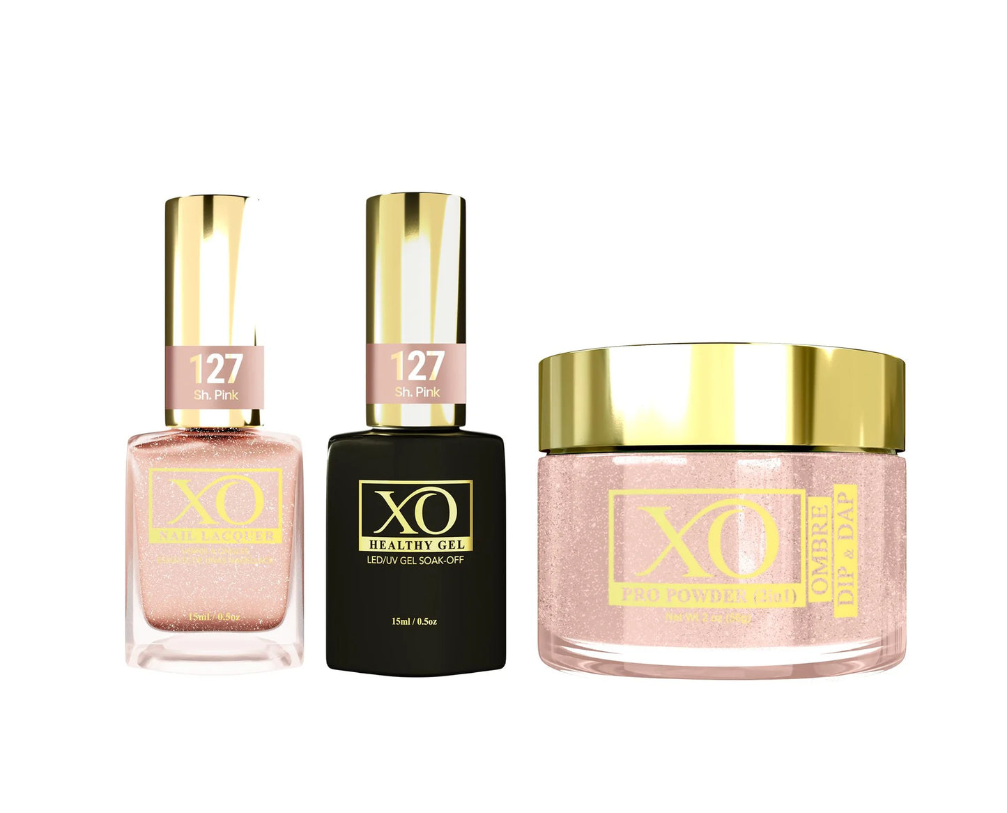 XO 4in1 Acrylic/Dipping Powder + Gel Polish + Nail Lacquer, 127