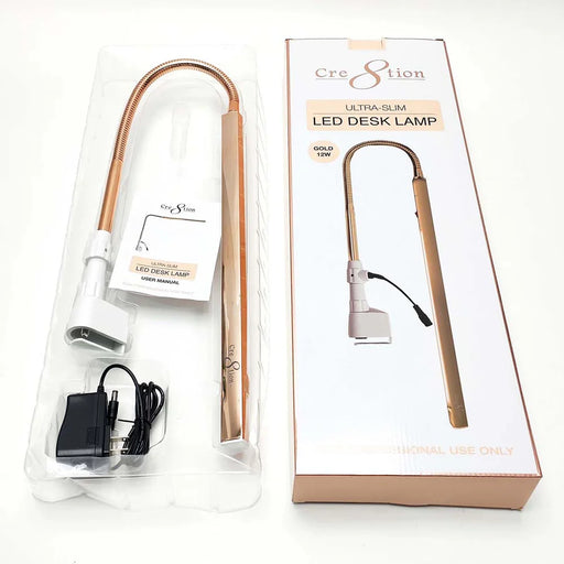 Cre8tion Ultra-Slim - Led Desk Lamp 12W, Champagne Gold